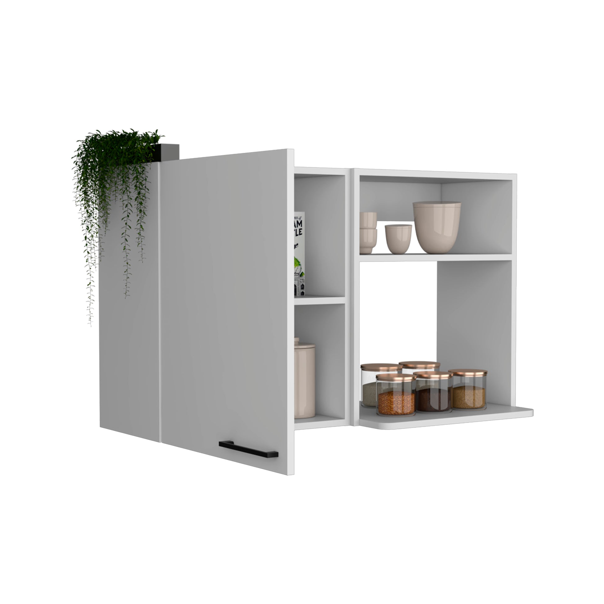 White Kitchen Wall Cabinet - 10.6" x 18.5"