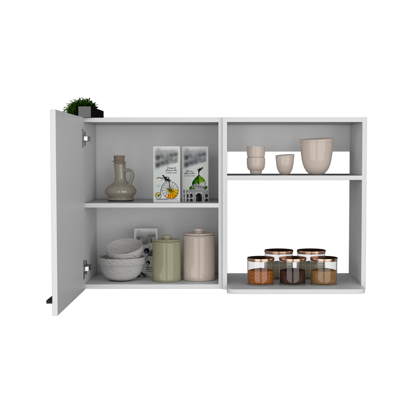 White Kitchen Wall Cabinet - 10.6" x 18.5"