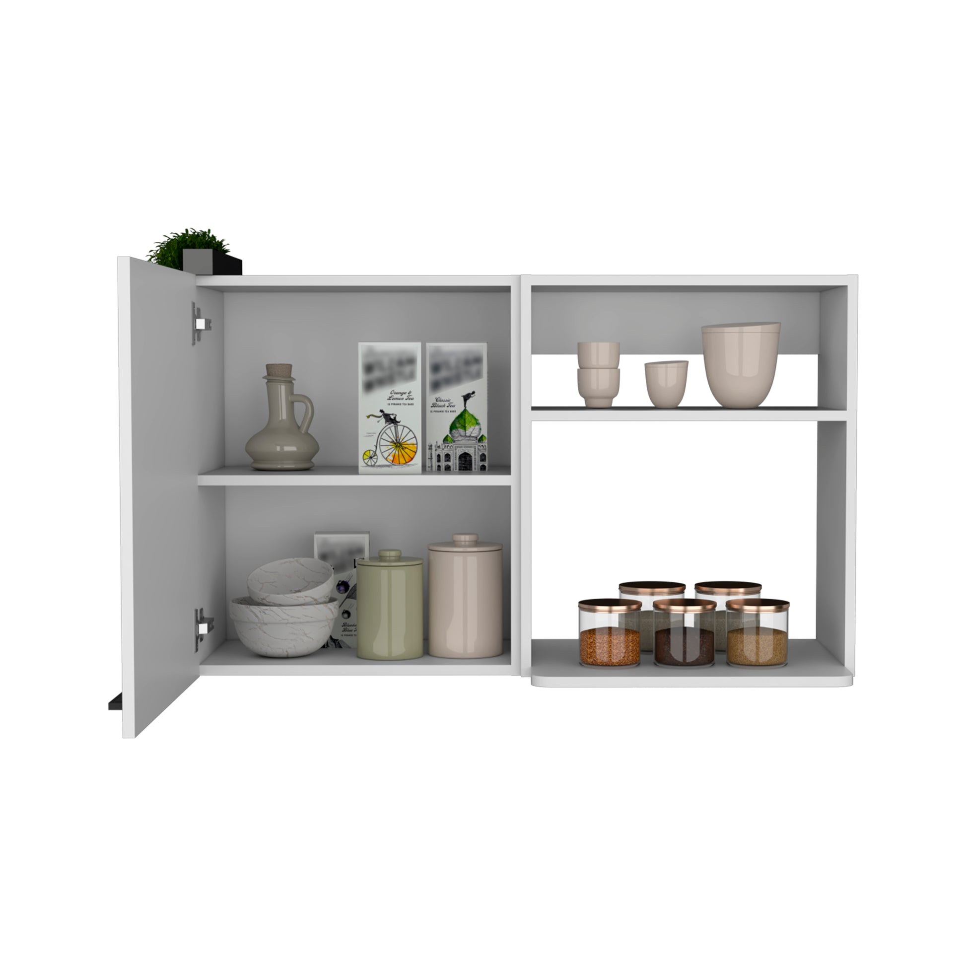 White Kitchen Wall Cabinet - 10.6" x 18.5"