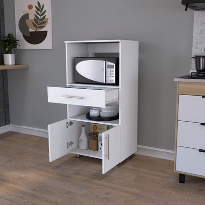 White Kitchen Cabinet Storage - 16.5"W x 24.4"D x 48"H