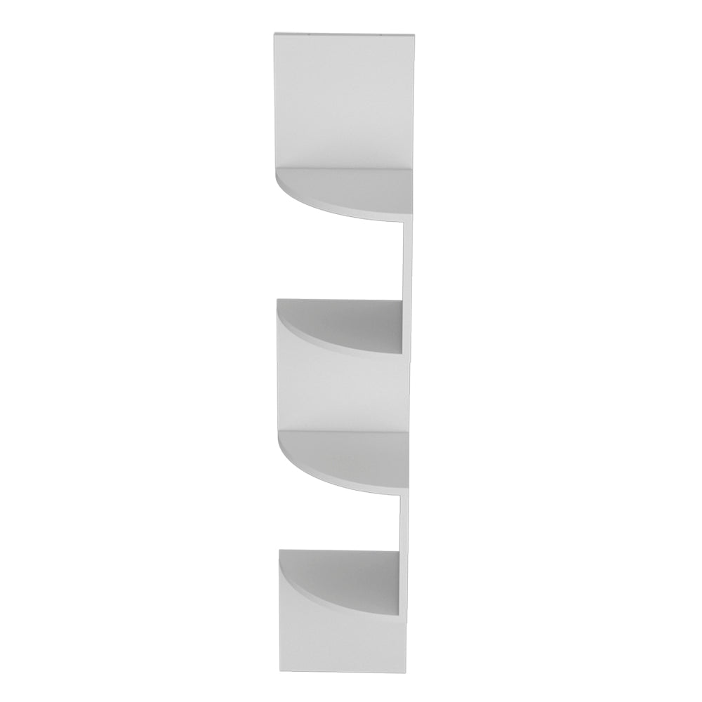 White Engineered Wood Shelf Unit - 51.5" Tall for Living Room