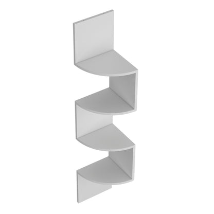 White Engineered Wood Shelf Unit - 51.5" Tall for Living Room