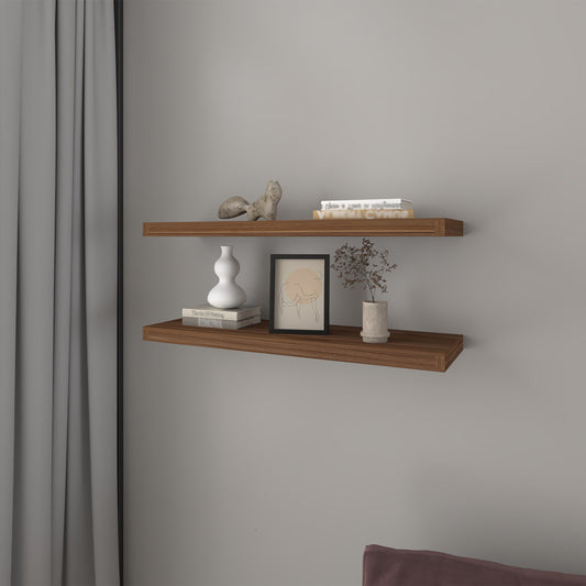 Floating Shelf Dallas, Living Room, Mahogany