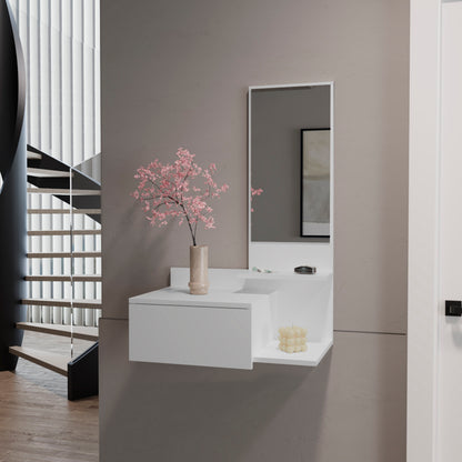 Floating Hallway Cabinet Lowell, Living Room, White