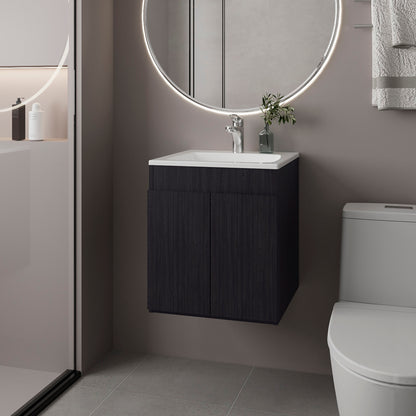 Dublin Vanity Kronos, Black , for Bathroom
