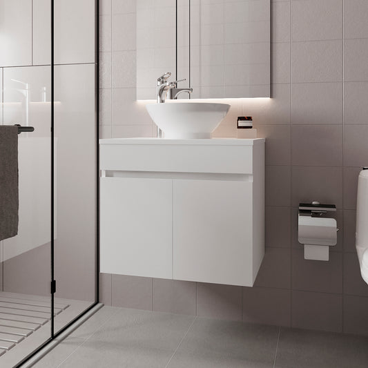 England Vessel Skin Vanity Kronos, White, for Bathroom