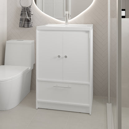 Merida Madison Bathroom Vanity 60 Kronos,White, for Bathroom