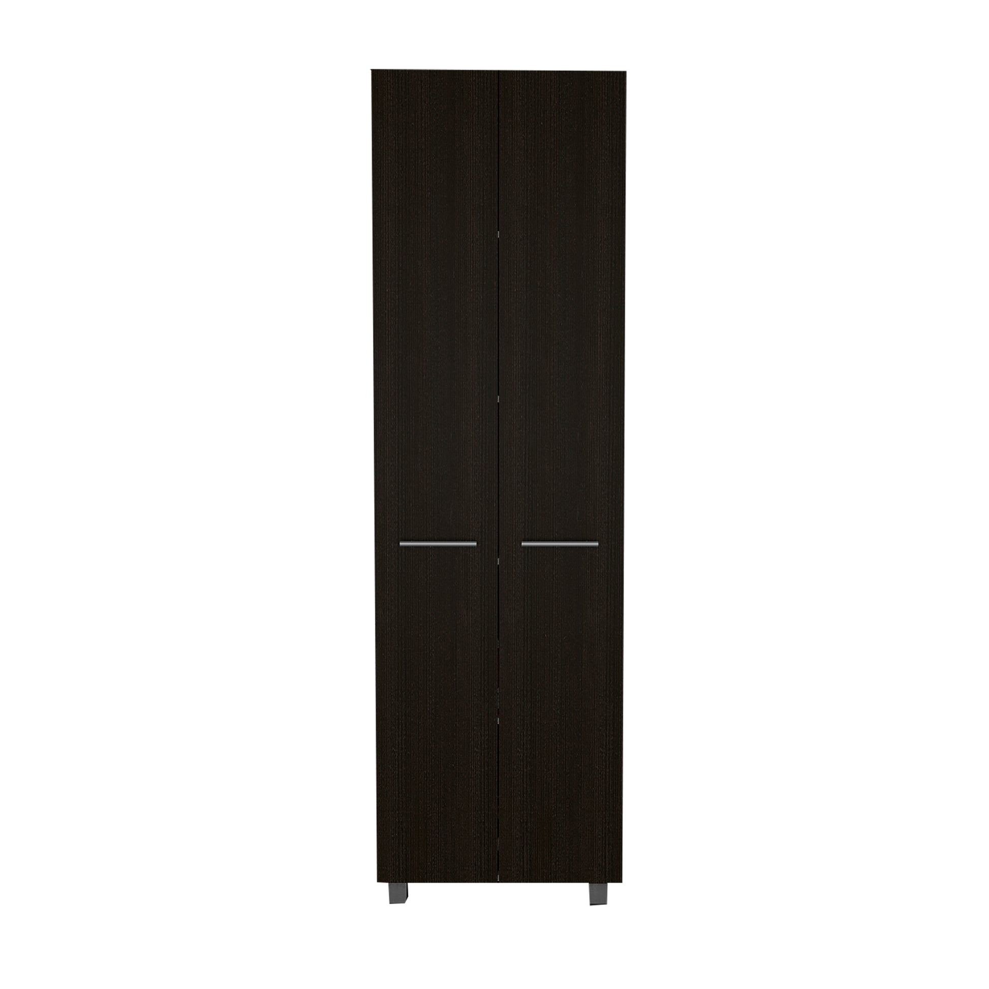 78" Black Storage Cabinet with Shelves for Living Room