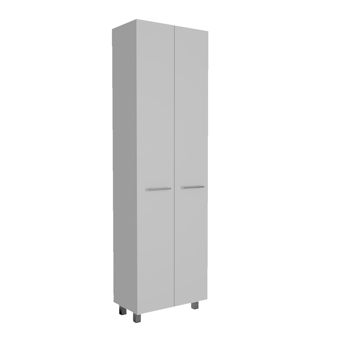 78" White Storage Cabinet - 5 Shelves