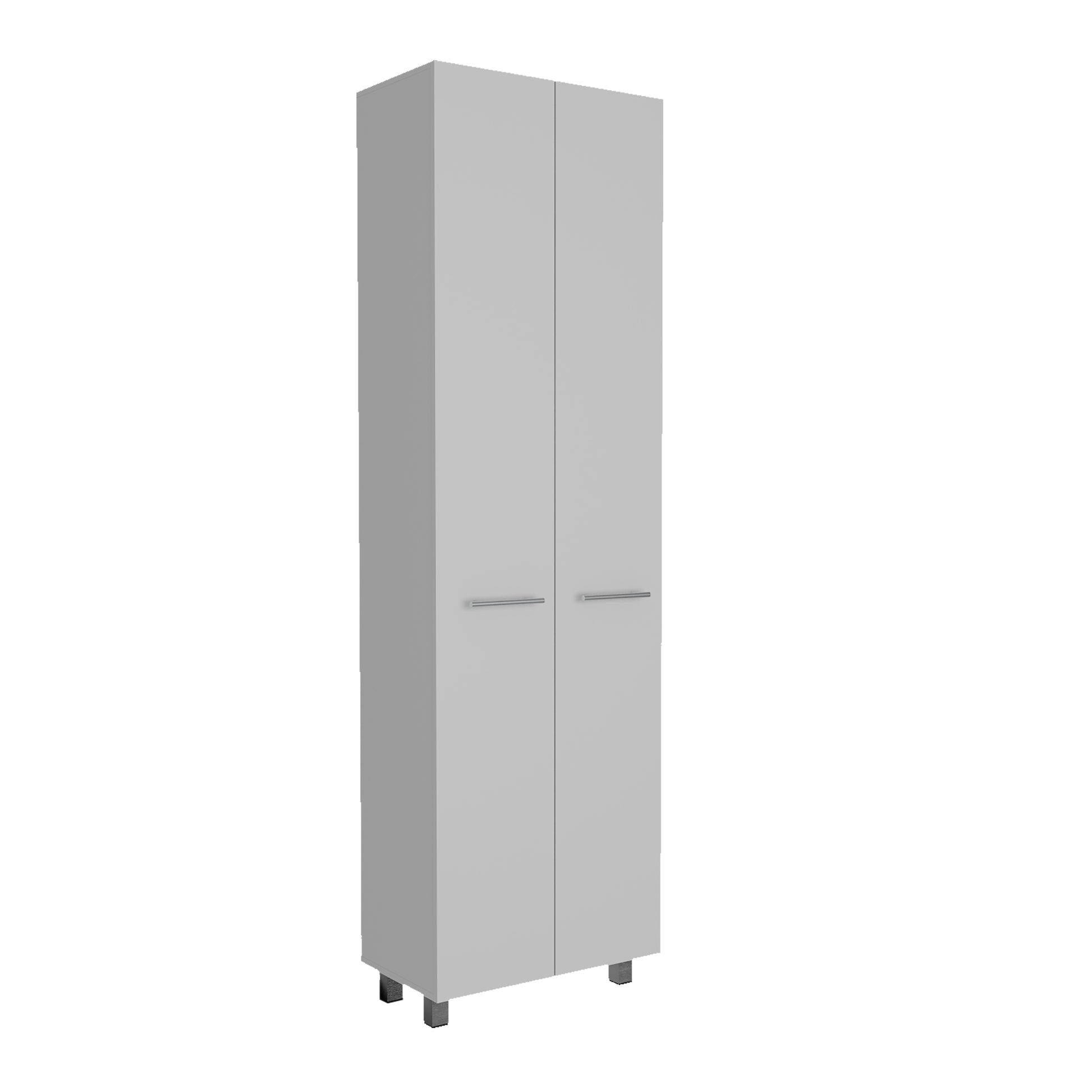 78" White Storage Cabinet - 5 Shelves