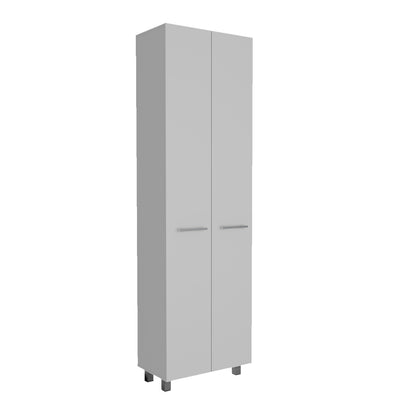 78" White Storage Cabinet - 5 Shelves