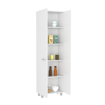 78" White Storage Cabinet - 5 Shelves