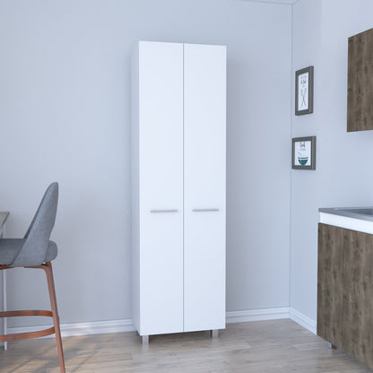 78" White Storage Cabinet - 5 Shelves