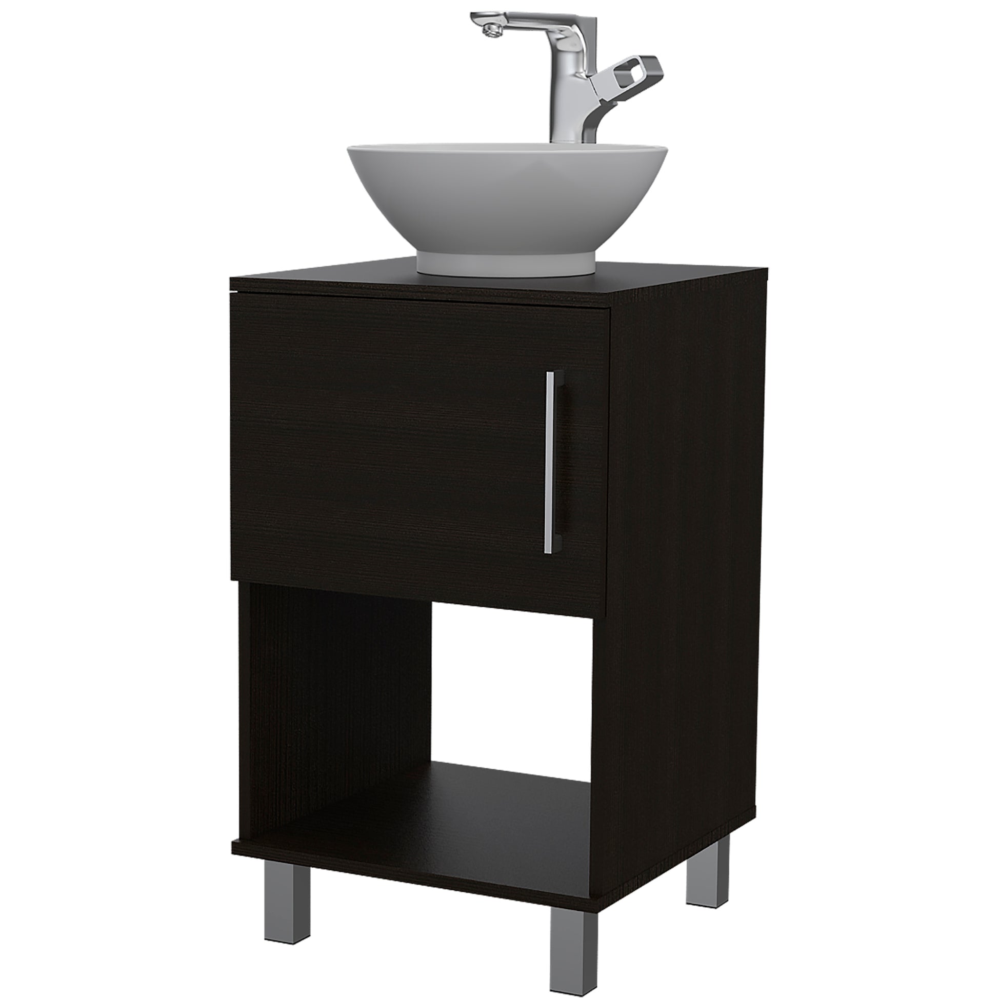 Black Particle Board Bathroom Vanity Cabinet for Bathroom Renovation