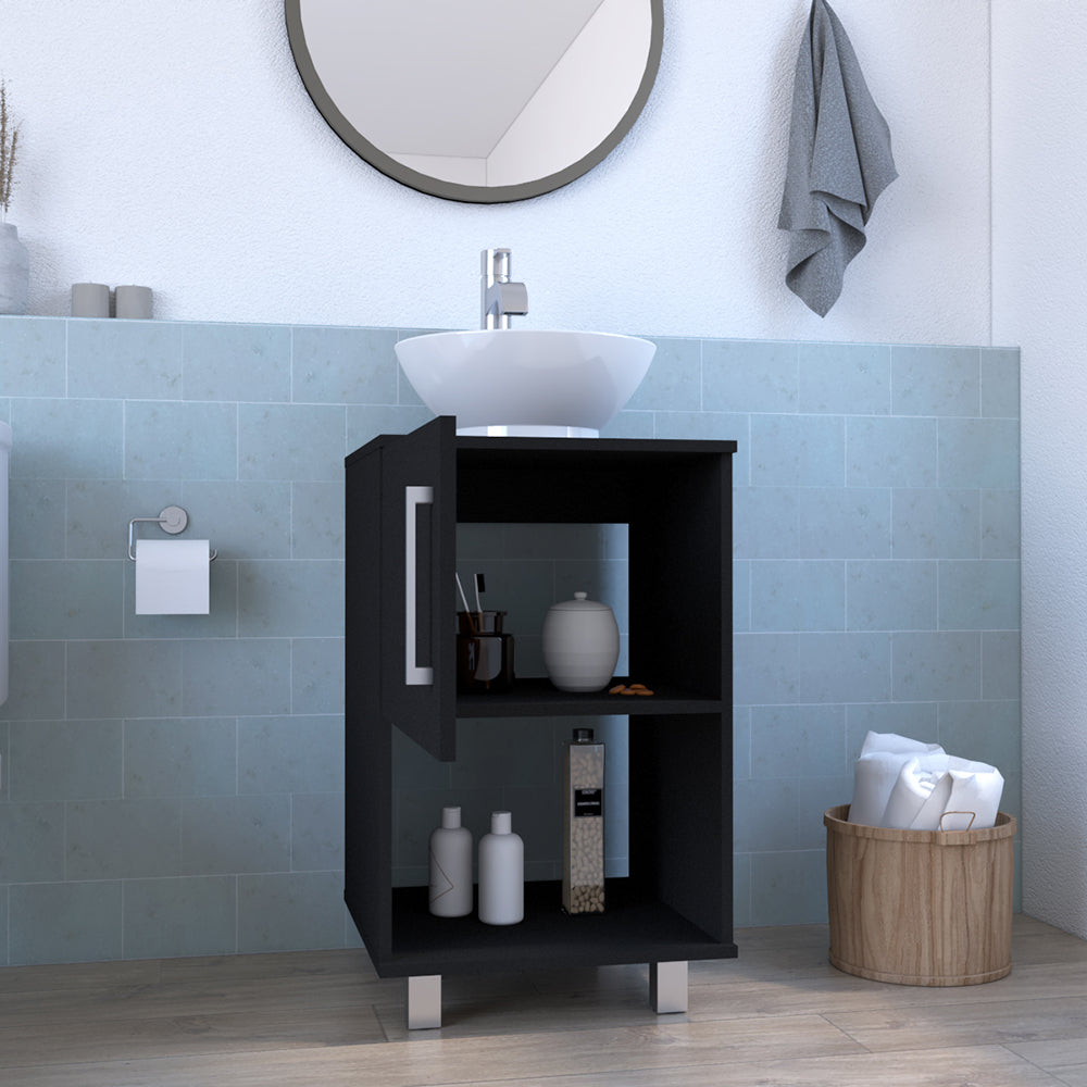 Black Particle Board Bathroom Vanity Cabinet for Bathroom Renovation