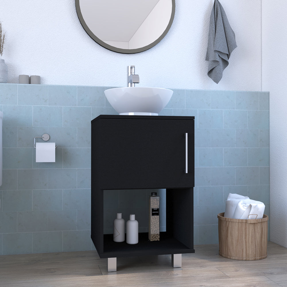 Black Particle Board Bathroom Vanity Cabinet for Bathroom Renovation