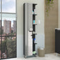Linen Single Door Cabinet 62" H, Five External Shelves, Four Interior Shelves, Black