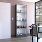 Bookcase with Spacious Tier-Shelving Design, Matt Gray / White