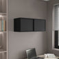 Wall Cabinet 13" H, 2 Sliding doors, 1 Shelf, Black