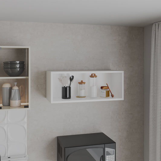 Wall Cabinet 12" H, 1 Spacious Shelf, White