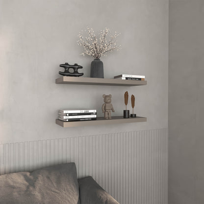 Floating Shelves 1.50" H, 2 Shelves, Taupe
