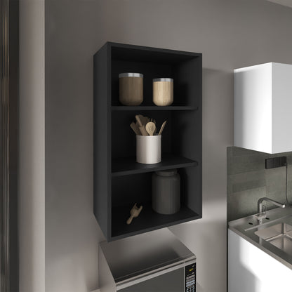 Wall Cabinet 36" H, 3 shelves, Black