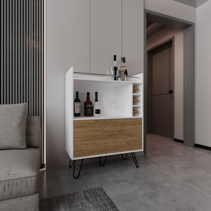Bar Cabinet, 1 Door, 4 Shelves