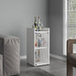 Bar Cabinet, 1 Glass Door, 3 Shelves, White