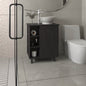 Vanity with Sink, 1 Door, 4 Legs, 5 Shelves, Black Wengue