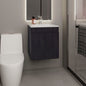 Bathroom Vanity 20.8" H, 2 Doors, Black Wengue - Bathroom