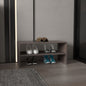 Shoe Organizer 13.7" H, 2 Shelves, Smoke Oak - Living Room