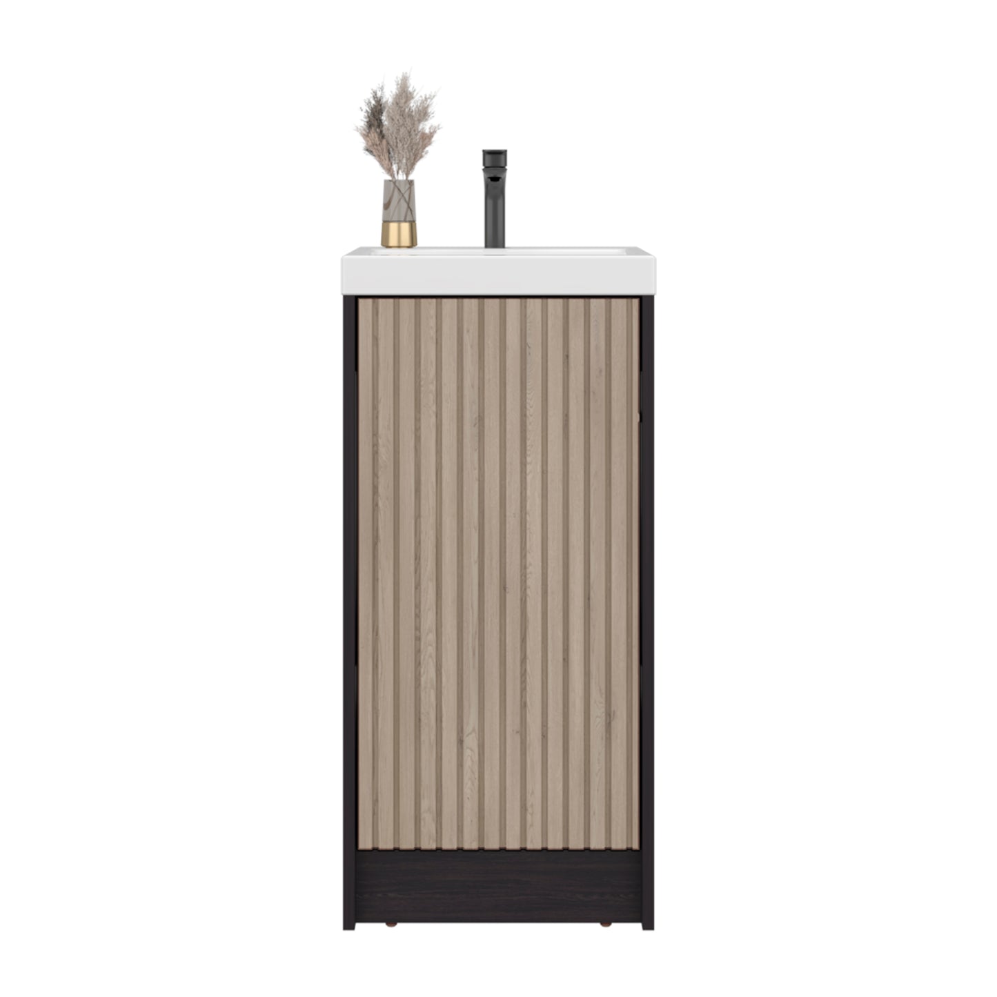 Black Bathroom Vanity - 32" Modern Storage