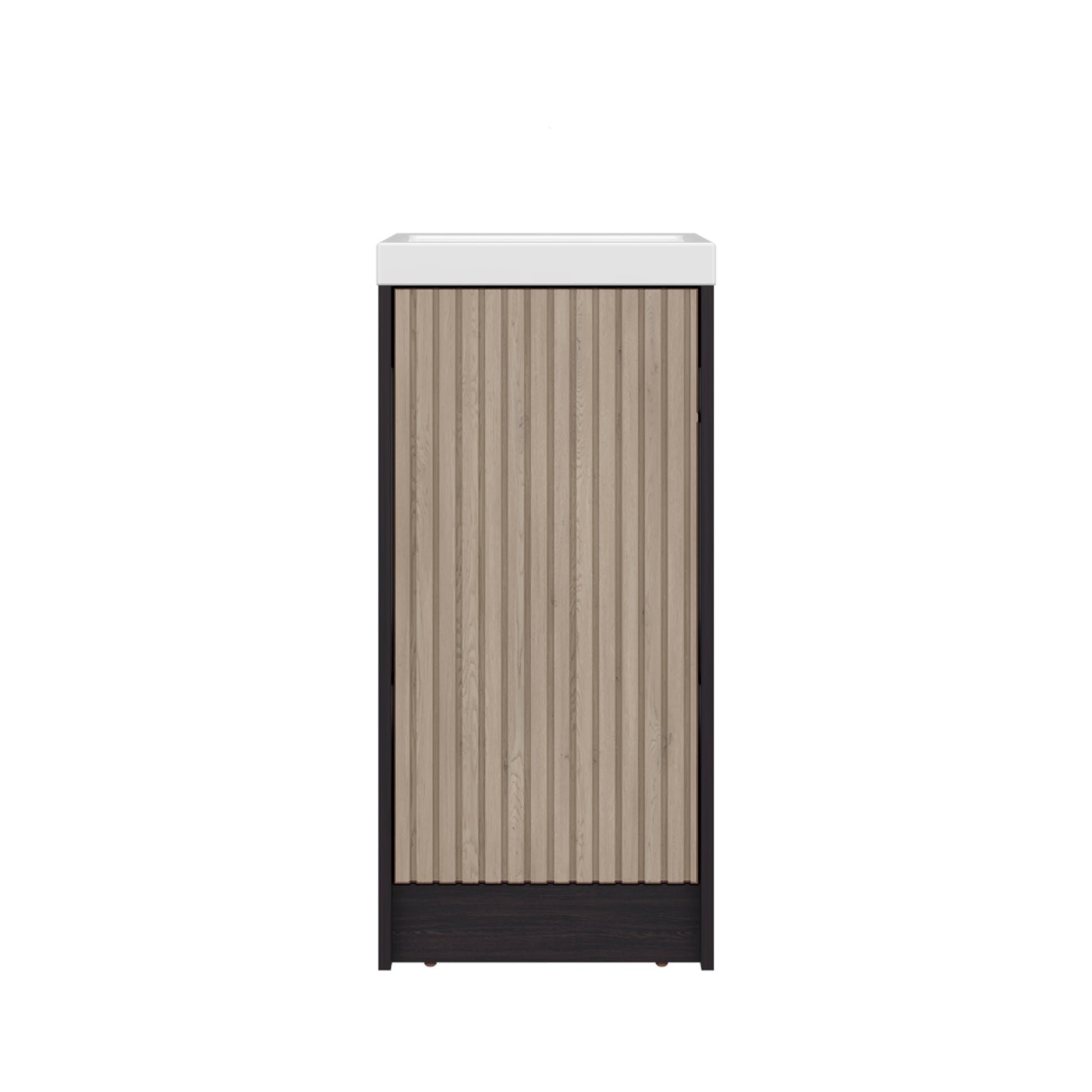 Black Bathroom Vanity - 32" Modern Storage