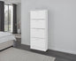 Kobuk 4 Door Shoe Rack, 4 Shelves, White