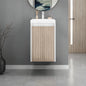 Bathroom Vanity Cabinet, 25.9" Height, 1 Door, Interior Storage - White
