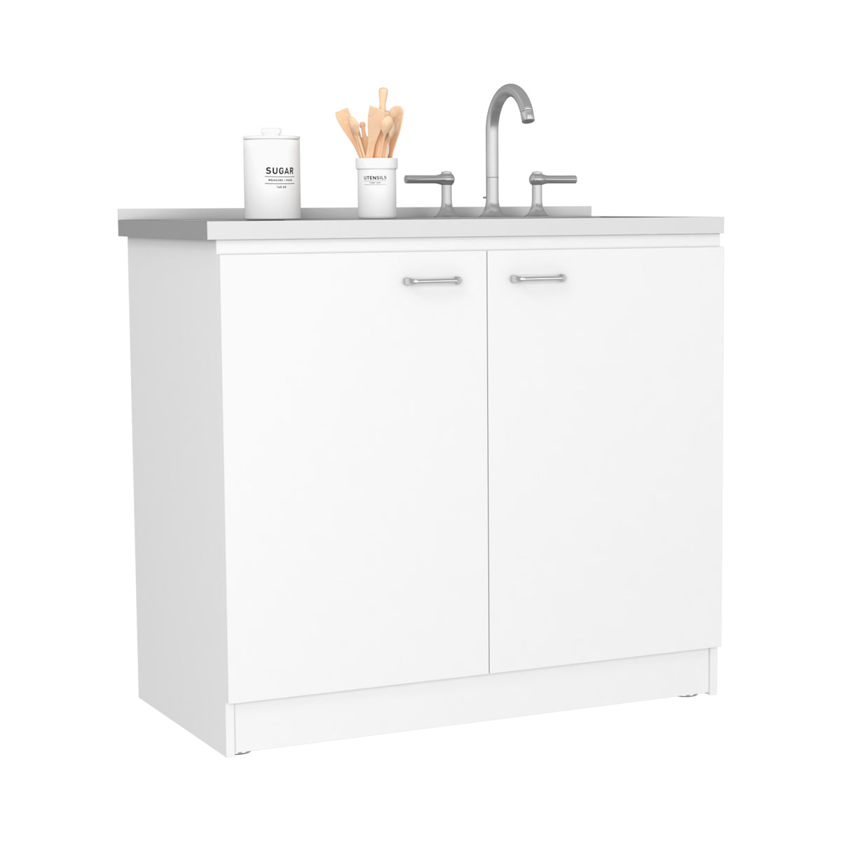 Freestanding Sink Cabinet - White Engineered Wood