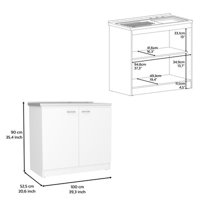 Freestanding Sink Cabinet - White Engineered Wood