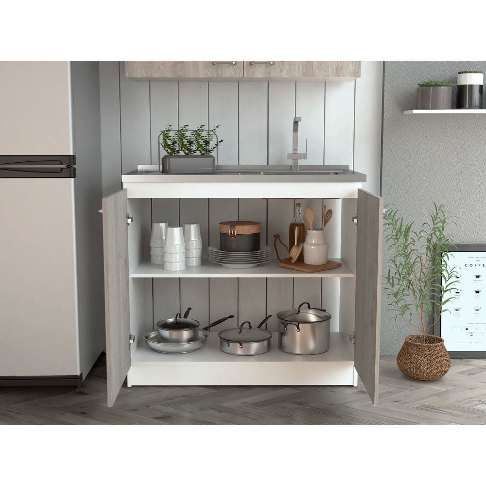 Freestanding Sink Cabinet - 20.5" Wide, Multicolor Engineered Wood