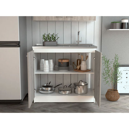 Freestanding Sink Cabinet - 20.5" Wide, Multicolor Engineered Wood