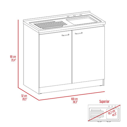 Freestanding Sink Cabinet - 20.5" Wide, Multicolor Engineered Wood