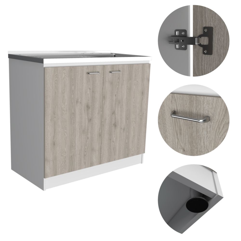 Freestanding Sink Cabinet - 20.5" Wide, Multicolor Engineered Wood