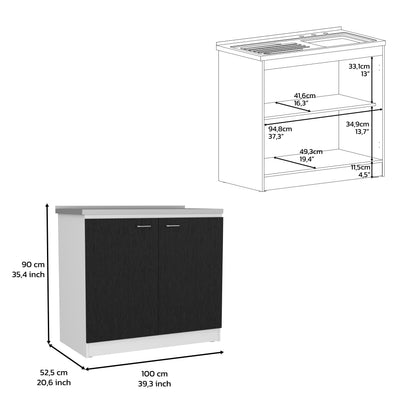 Multicolor Bathroom Vanity with Sink - 20.5"W x 39.3"D x 35.4"H
