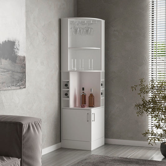 Corner Bar Cabinet, Double Door Cabinet, Glass Rack, Eight Built-in Wine Rack