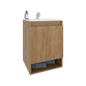 Bathroom Vanity - 24.8" Natural Oak Storage Cabinet