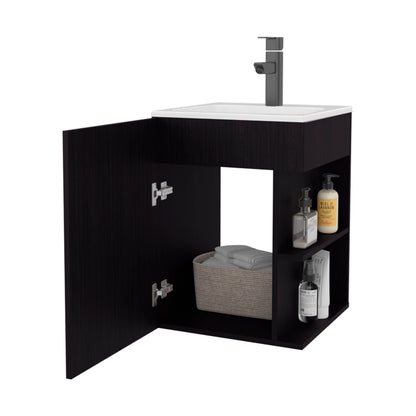 Black Bathroom Vanity - 23.7" H, Storage & Modern Style