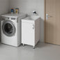 Mylo Freestanding Utility Tub with 1 Door, 2 Shelves and 4 legs, White