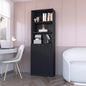 Sutton 2-Door Bookcase, Storage with Multi-Level Shelves and Double Door Design