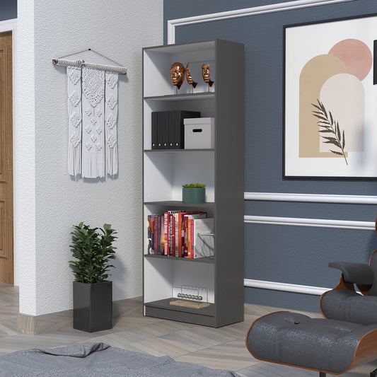 Sutton 4 Shelves Bookcase with Modern Storage Shelves