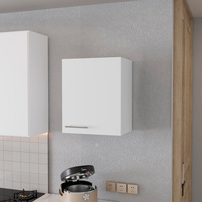 So- Hi Wall Cabinet in Melamine with One Door, White