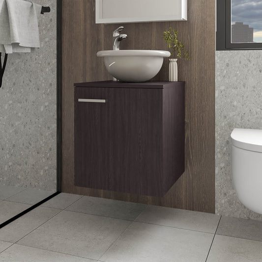 FM FURNITURE Pirtleville  Bathroom Vanity with Integrated Sink, Wenge